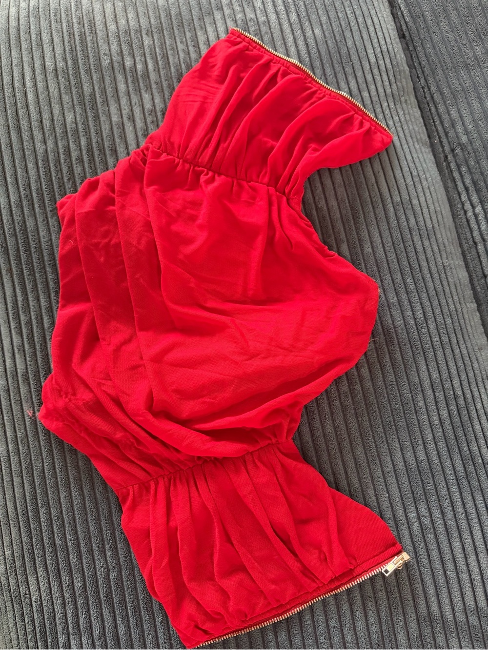 Princess Polly Red Ruched Tank Top - Picture 4 of 4